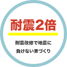 耐震2倍耐震改修で地震に負けない家づくり